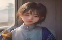 电脑屏幕上正在播放高清动漫画面,旁边放着零食与耳机,沉浸式追番场景